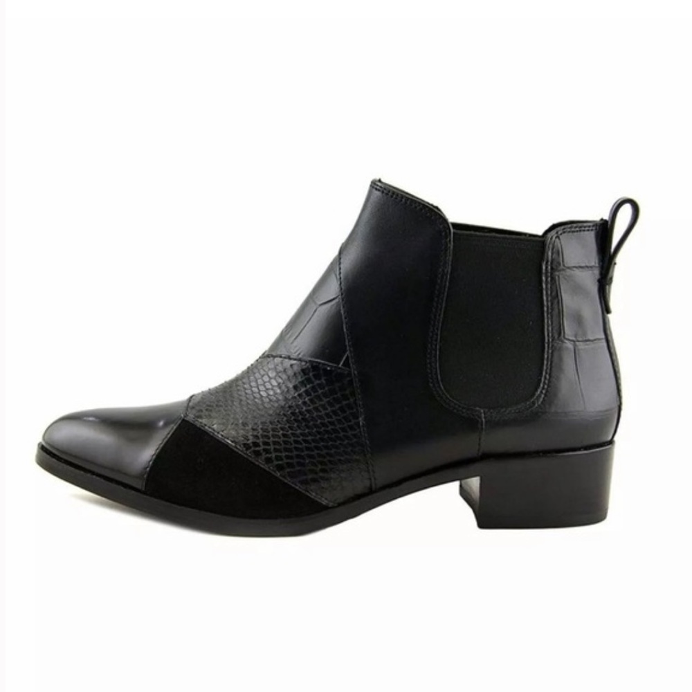 Coach Suffolk Patchwork Boots Woman's Pointed Toe Leather Bootie size 7.5
